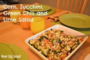 Corn, Zucchini, Green Chili and Lime Salad