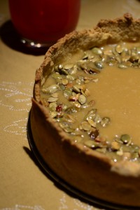 Bourbon Caramel Pumpkin Pie