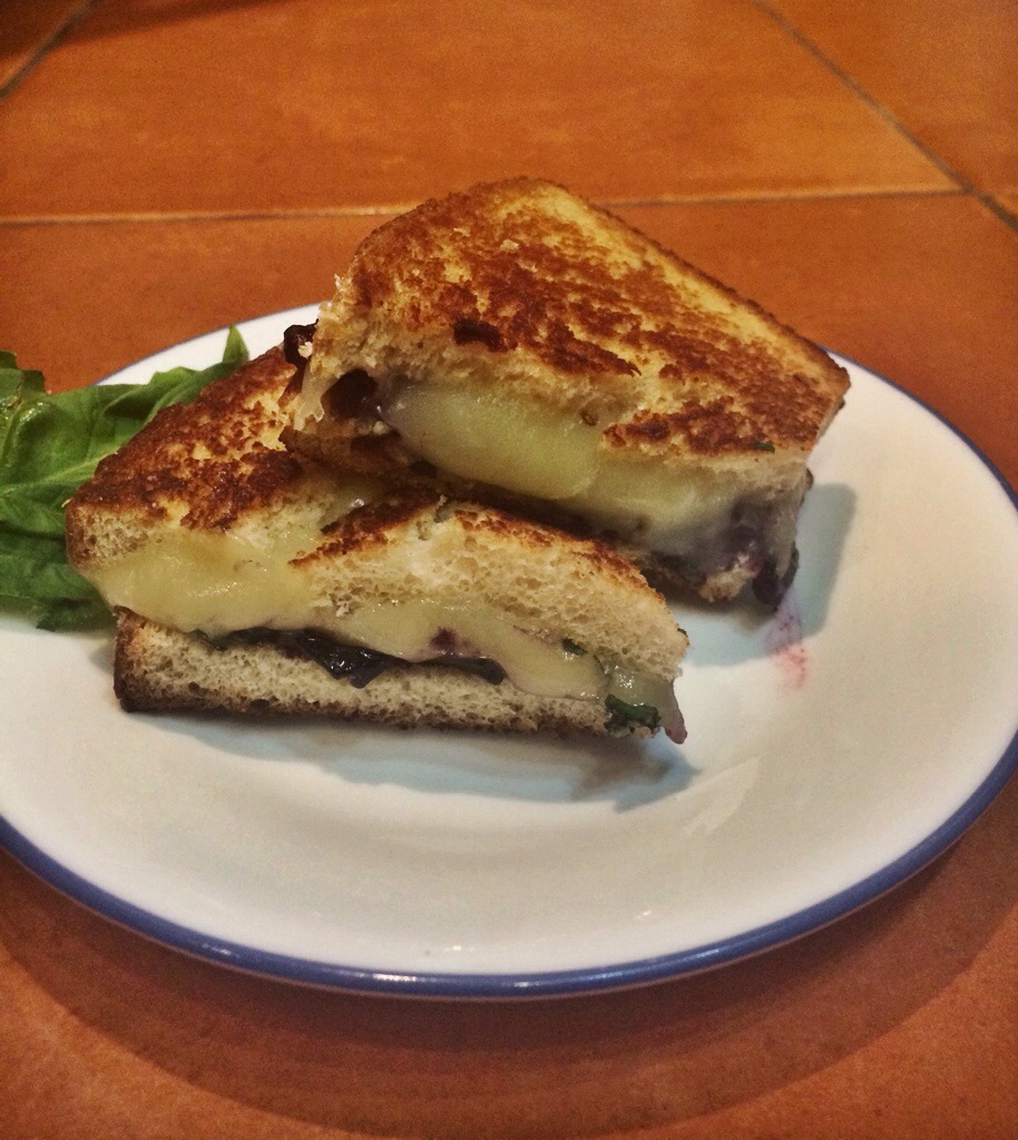 Blueberry Basil Grilled Cheese