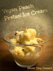 Vegan Peach Pretzel Ice Cream