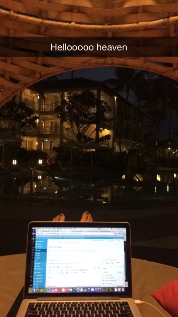 They had these little pods by the pool and they were the perfect place to chill in the evenings