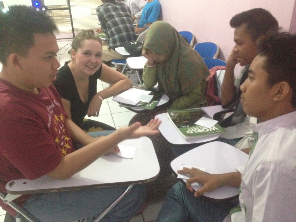 Discussing in small groups