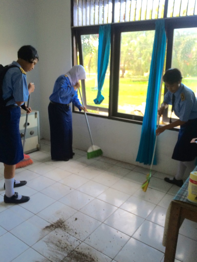 Some of my wonderful students helped me clean my house after being gone for two months!