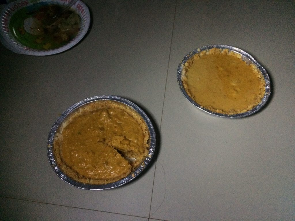 My no-bake pumpkin pies! 